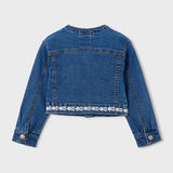 Giubbotto In Denim Con Inserti In Macrame' Bambina MAYORAL 3453
