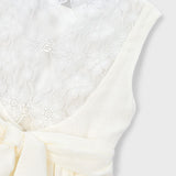 Abito Smanicato Elegante Effetto Lino Bambina MAYORAL 3914
