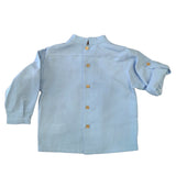 Camicia In Misto Lino Manica Lunga Con Tasche Bambino COCOTE 41086