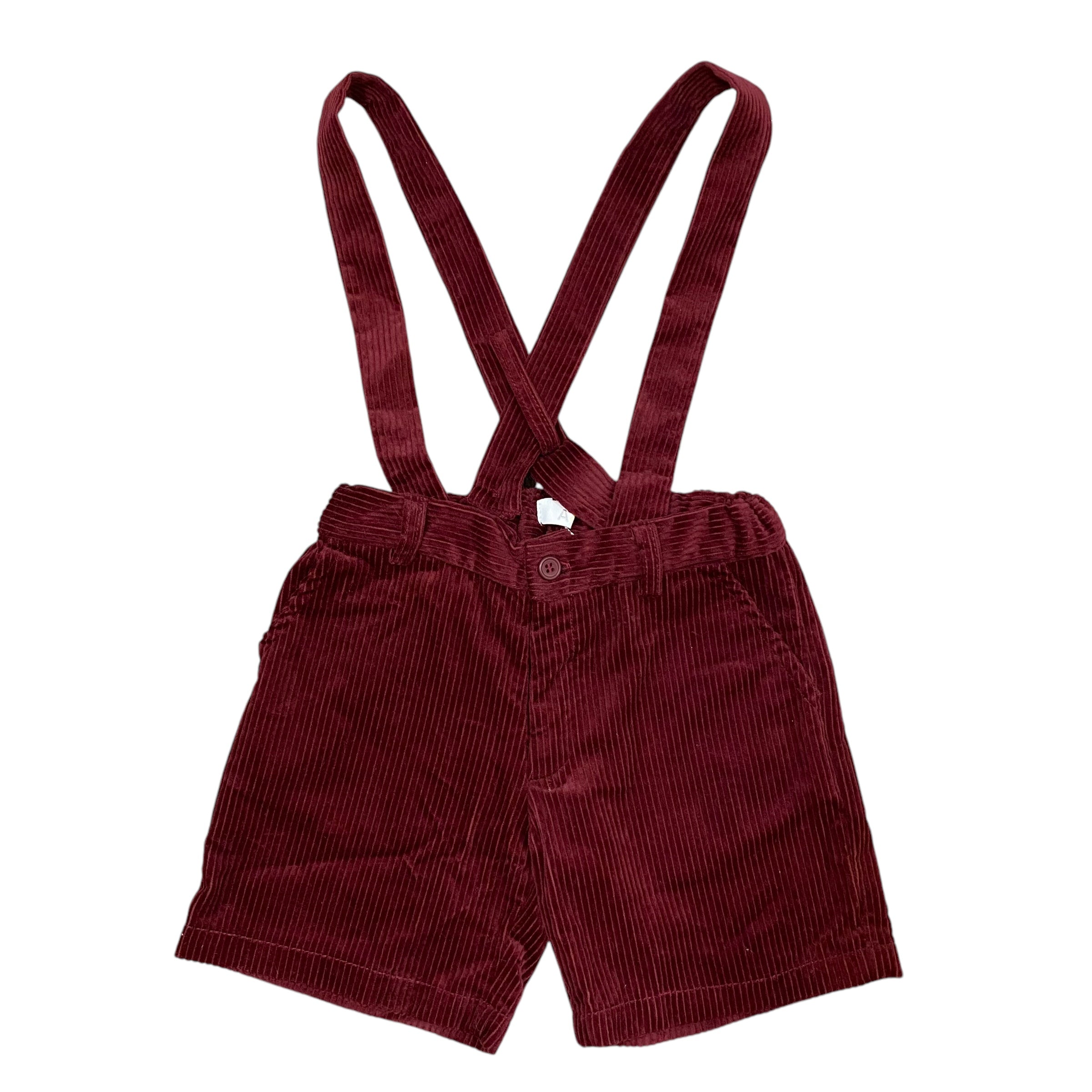 Bermuda Shorts With Braces In Newborn Velvet A&J 318