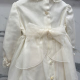 Elegant Baptismal Romper in Silk Newborn / PICCOLA GIUGGIOLA DORA