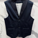 Gilet In Raso con Revers Blu Bambino Manuell&frank M3191