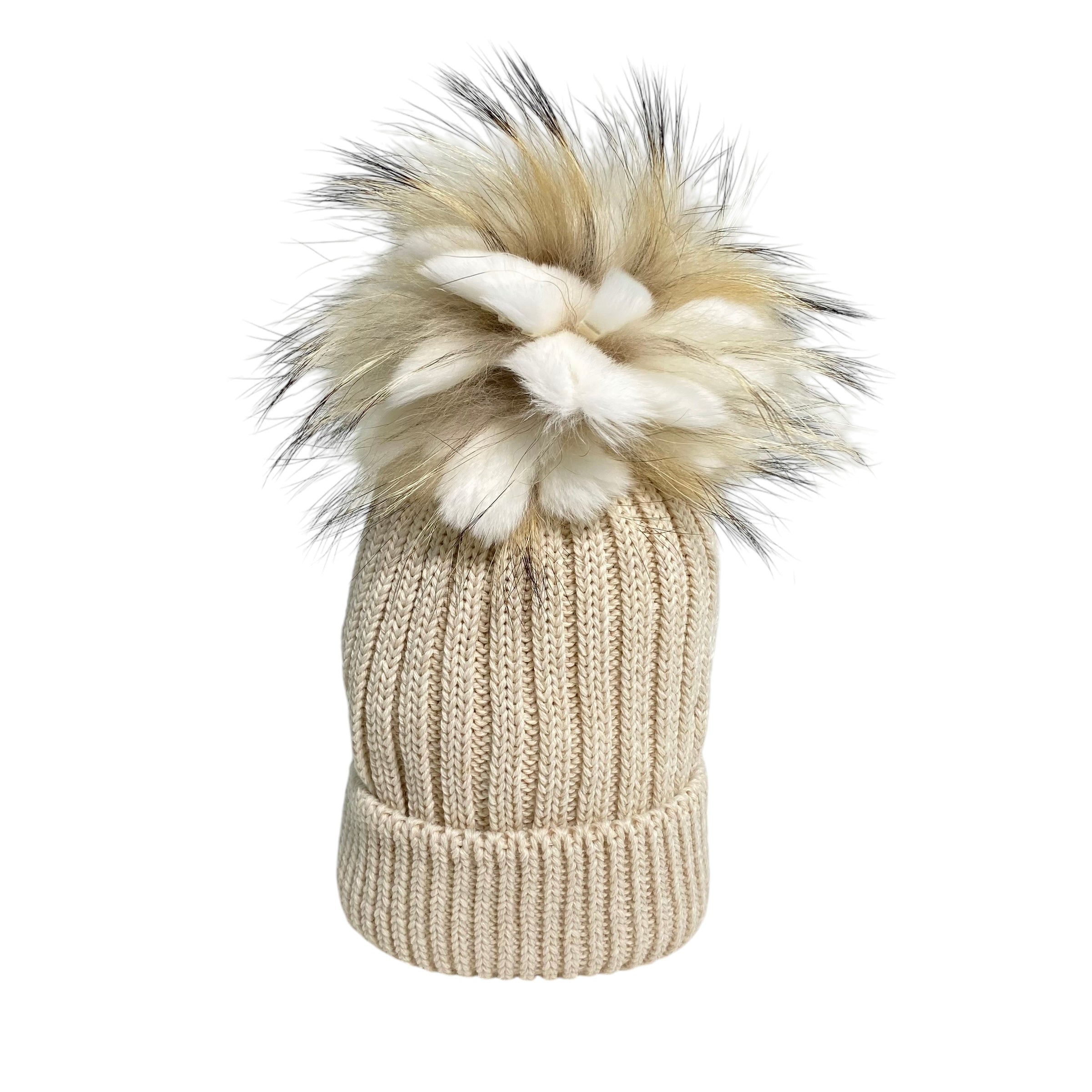 Cappello In Misto Lana Con Risvolto E Pom Pon Originale Bambino/a FURFANTE CT0449A