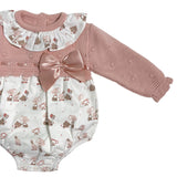 Pagliaccetto Combinato In Maglia E Tessuto Neonata BABY FASHION 525.4P