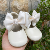 Scarpe Modello Ballerina Con Fiocco In Pelle Bambina RIZITOS B3511