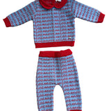 Tutina Spezzata In Lana 100% Certificata Neonato Tema Amore Mio NINNAOH I21292C