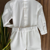 Completo Camicia e Bermuda Elegante Neonato Ponto Por Ponto 6410