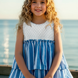 Abito Smanicato A Balze Bambina DEL SUR 0563