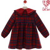 Abito Svasato Scozzese Con Collettone Bambina DEL SUR 5181
