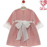 Abito Svasato Manica 3/4 In Velluto Bambina DEL SUR 5190