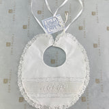 Elegantes Lätzchen aus Baumwolle und Spitze SMALL GIUGGIOLA PONZAB