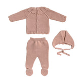 Tutina Spezzata Con Cuffia In Tessuto Anallergico Neonata BABY FASHION 520.2T