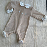 Baby Mädchen bestickter ganzer Body aus Chenille TETO UND TATTA TU2441