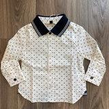 Weiße Baumwollhemden mit Armani Newborn Print 3ZHC04