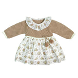 Abito Combinato In Maglia E Tessuto Neonata BABY FASHION 526.2