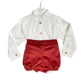 Completo Con Bermuda In Velluto e Maglioncino Neonato VALENTINA BEBES HADA123