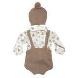 Completo Con Pagliaccetto Camicia e Cappello Neonato BABY FASHION 532.1