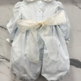 Elegant Baptismal Romper in Silk Newborn / PICCOLA GIUGGIOLA DORA