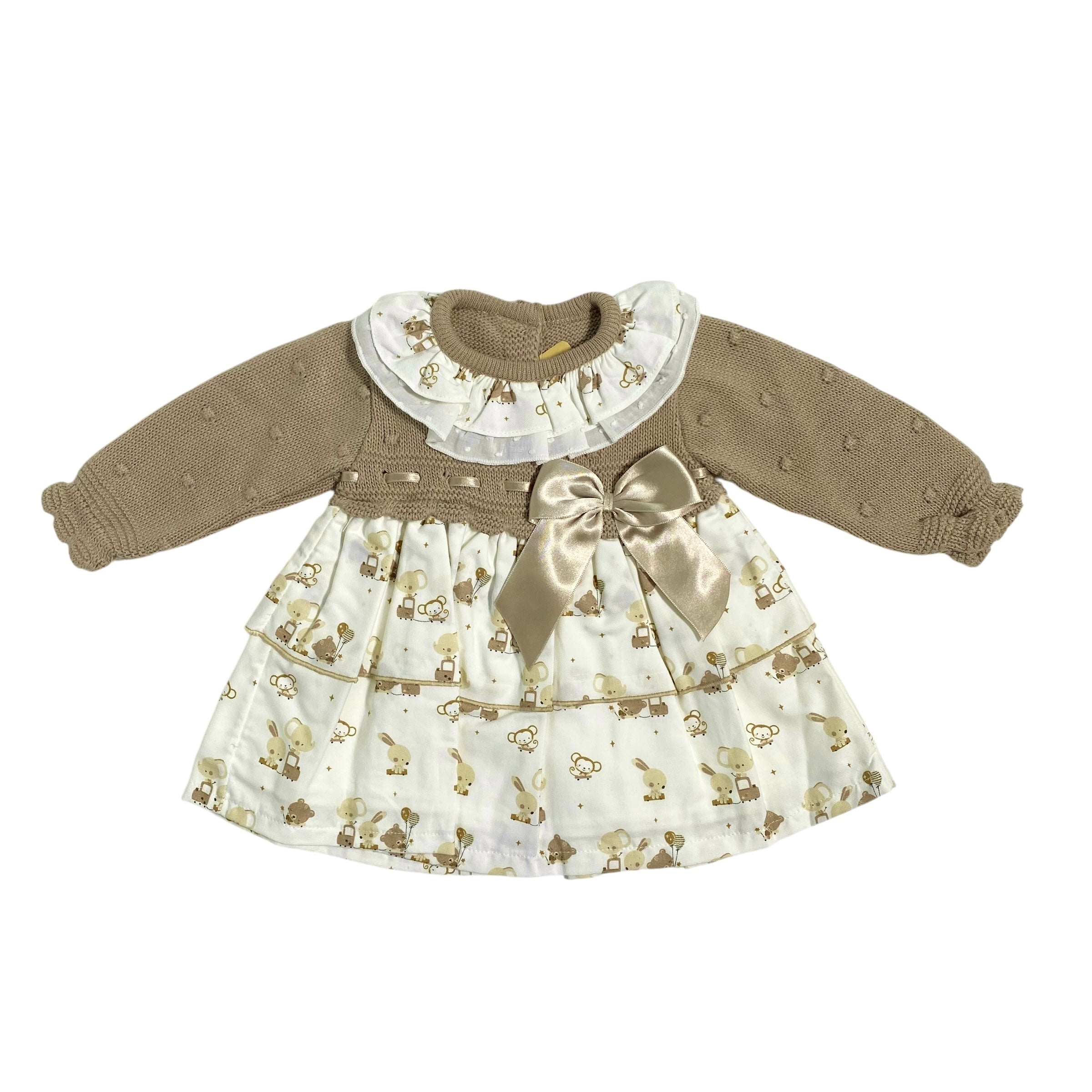 Abito Combinato In Maglia E Tessuto Neonata BABY FASHION 526.4A