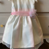 Elegant Dress Round Sleeve Fantasy Pastel Rainbow Cotton Baby Girl BUFI B1181A