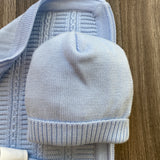 Babyblaue Mütze aus 100 % Wolle CREAZIONI LUANA 7033