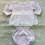 Completo Con Culotte In Acrilico E Pizzo Neonata GRANLEI 125