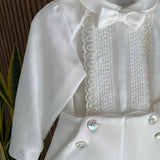 Completo Camicia e Bermuda Elegante Neonato Ponto Por Ponto 6410