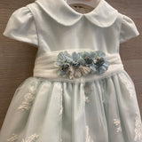 Elegant Ceremony Dress In Green Embroidered Tulle Baby Girl MIMILU '314BB