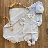 Set In Lana Neonato Celeste CREAZIONI LUANA