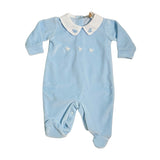 Tutina Intera In Ciniglia Ricamata Neonato BEBE' MARGO' B054T