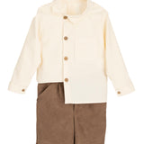 Completo In Velluto Con Bermuda Bambino CALAMARO A11009