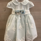Elegant Ceremony Dress In Green Embroidered Tulle Baby Girl MIMILU '314BB