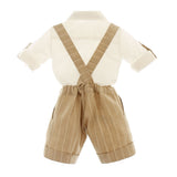 Completo Elegante Con Camicia E Salopette Neonato BUFI M0516A