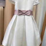 Abito Elegante Mezza Manica In Mikado Con Fascia Bambina MIMILU' 1648