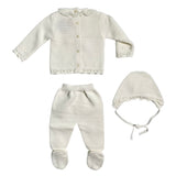 Tutina Spezzata Con Cuffia In Tessuto Anallergico Neonata BABY FASHION 520.10T