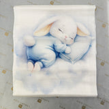 Mussola In Cotone Con Stampa Coniglietto Pisolone Neonato/a FIRST BABY MUSLIN2