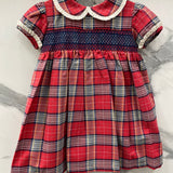 Abito in Caldo Cotone Punto Smock Blu a Quadri Bambina A&J 554