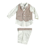 Completo Elegante In Raso E Velluto Neonato PETIT 3416356