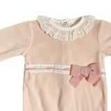 Tutina Intera In Ciniglia Con Pizzo Neonata TETO E TATTA TU8101