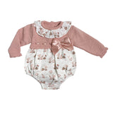 Pagliaccetto Combinato In Maglia E Tessuto Neonata BABY FASHION 525.4P