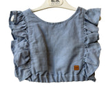 Crop Top Armloch mit Rüschen für Mädchen aus Leinenmischung JOSè VARON 42124