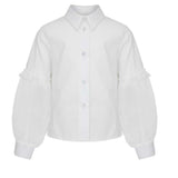 Camicia In Cotone Con Maniche In Organza Bambina DAGA M10217