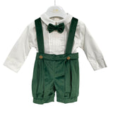 Completo Tre Pezzi Con Salopette In Velluto Neonato ISABEL C364