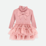 Abito Elegante In Maglia E Tulle Neonata ANGEL'S FACE BLISS.BABY