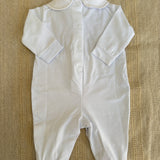 Tutina Intera In Cotone Con Colletto Ricamato Neonato BEBE' MARGO' B081T