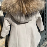 Cappotto Svasato In Panno Con Pelliccia Neonata ISABEL A63