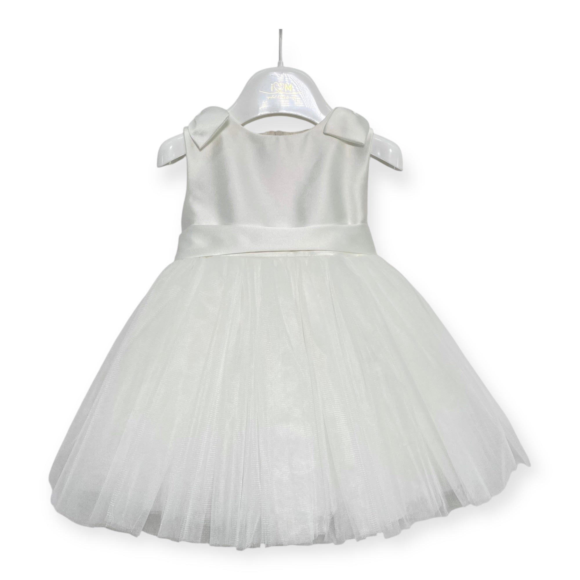 Abito Elegante Smanicato In Tulle Neonata ISABEL F171