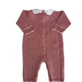 Tutina Intera In Cotone Con Colletto A Fiore Neonata BEBE' MARGO' B093T
