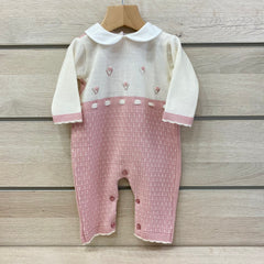 Tutina Intera In Misto Lana Con Ricami Neonata BEBE' MARGO' B011T