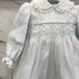 Elegant Baptismal Romper in Silk Newborn / PICCOLA GIUGGIOLA DORA